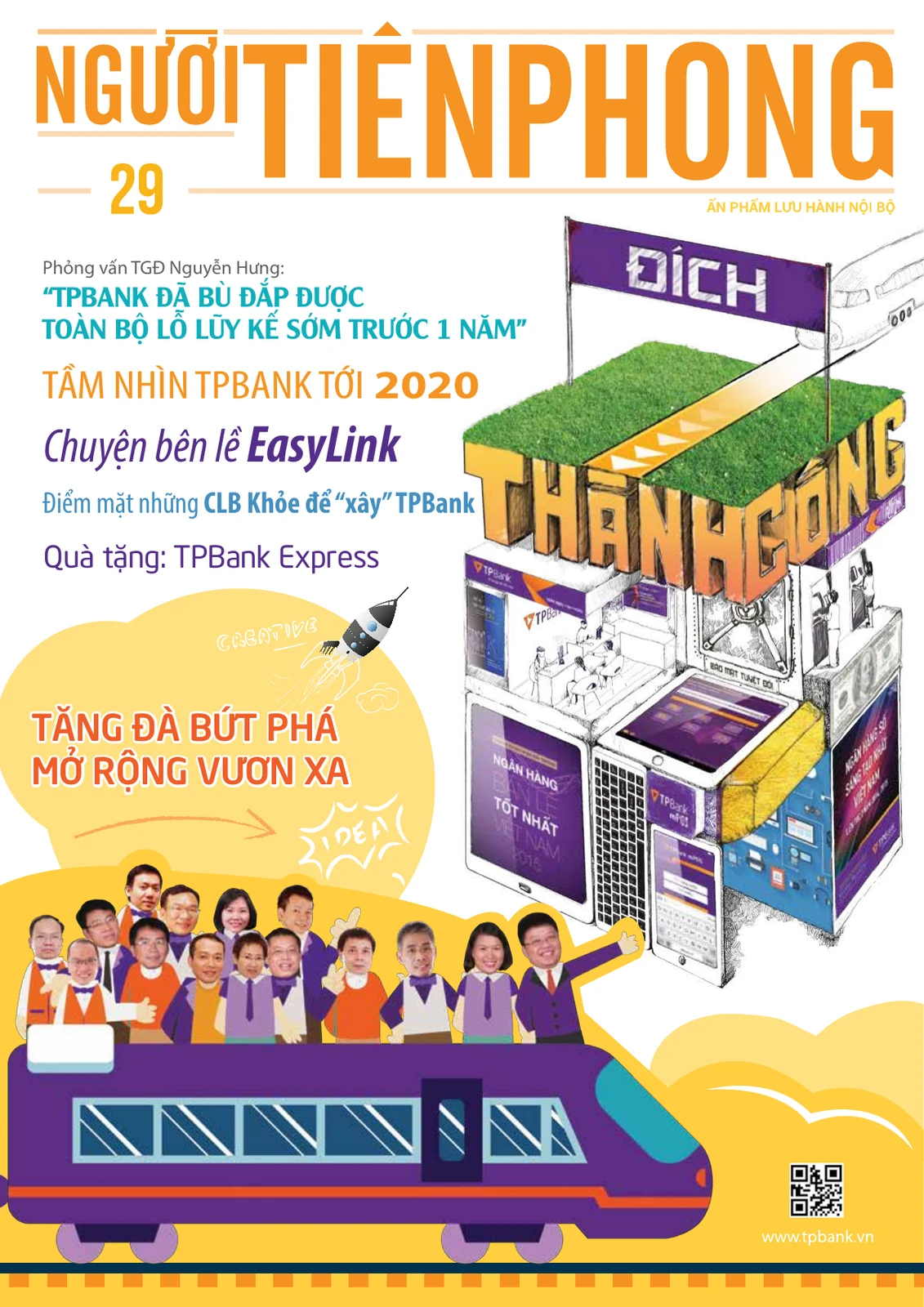 Bìa Người Tiên Phong số 29 TPBank năm 2015